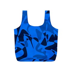 Blue Pattern Full Print Recycle Bags (s)  by Valentinaart
