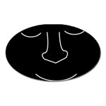 Sleeping face Oval Magnet
