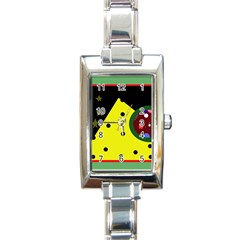 Abstract Design Rectangle Italian Charm Watch by Valentinaart