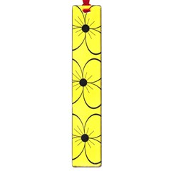 Yellow Floral Pattern Large Book Marks by Valentinaart
