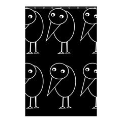 Black And White Birds Shower Curtain 48  X 72  (small)  by Valentinaart