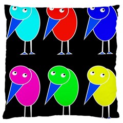 Colorful Birds Standard Flano Cushion Case (one Side) by Valentinaart