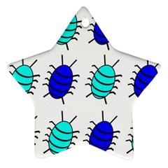 Blue Bugs Ornament (star)  by Valentinaart