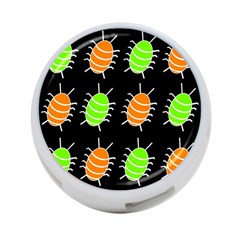 Green And Orange Bug Pattern 4-port Usb Hub (one Side) by Valentinaart