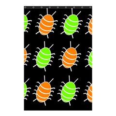 Green And Orange Bug Pattern Shower Curtain 48  X 72  (small)  by Valentinaart