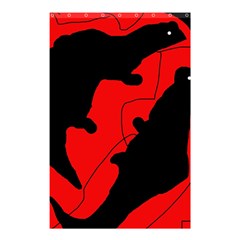 Black And Red Lizard  Shower Curtain 48  X 72  (small)  by Valentinaart