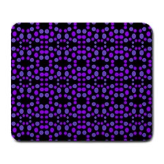 Dots Pattern Purple Large Mousepads by BrightVibesDesign