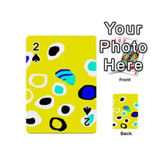 Yellow Abstract Pattern Playing Cards 54 (mini)  by Valentinaart