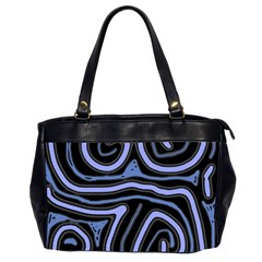 Blue Abstract Design Office Handbags (2 Sides)  by Valentinaart