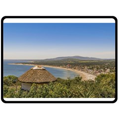 Landscape Aerial View Piriapolis Uruguay Double Sided Fleece Blanket (large)  by dflcprints