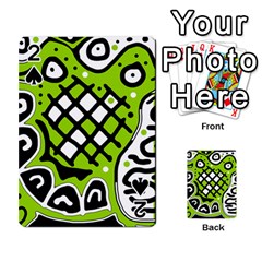 Green High Art Abstraction Playing Cards 54 Designs  by Valentinaart