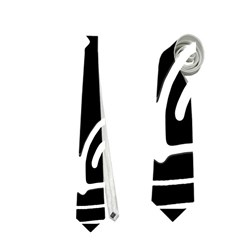 Black And White High Art Abstraction Neckties (two Side) 