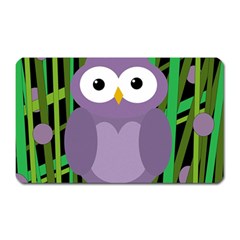 Purple Owl Magnet (rectangular) by Valentinaart