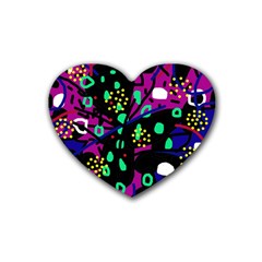 Abstract Colorful Chaos Heart Coaster (4 Pack)  by Valentinaart