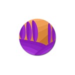 Orange and purple landscape Golf Ball Marker Front