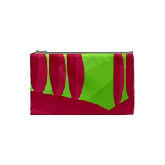 Green And Red Landscape Cosmetic Bag (small)  by Valentinaart