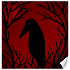 Halloween Raven - Red Canvas 20  X 20   by Valentinaart