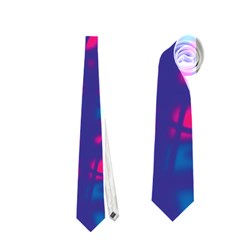 Blue And Pink Neon Neckties (one Side)  by Valentinaart