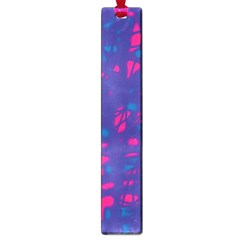 Blue And Pink Neon Large Book Marks by Valentinaart