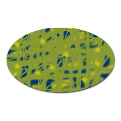 Green And Blue Oval Magnet