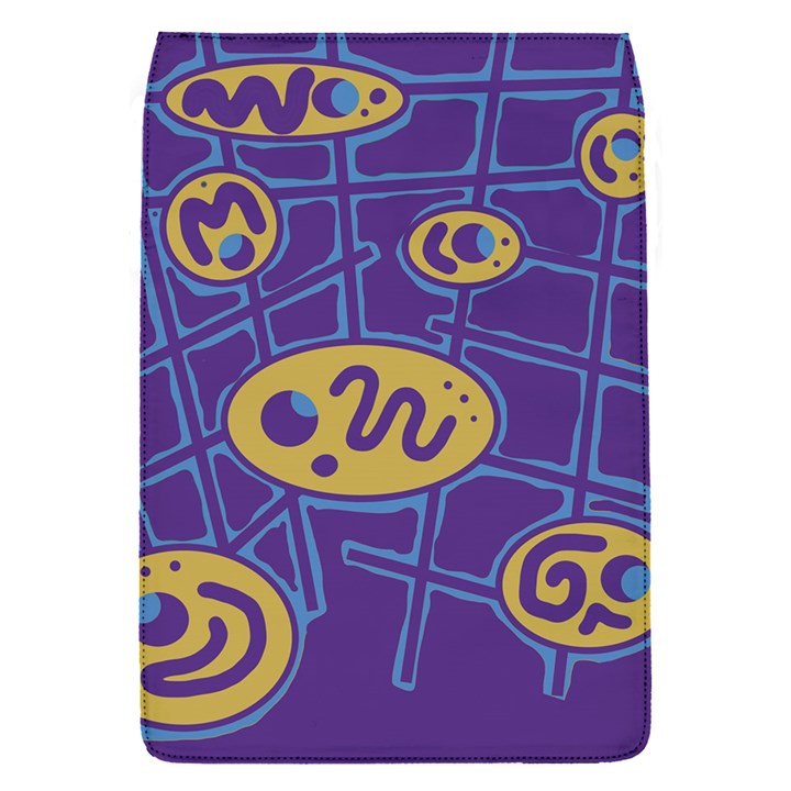 Purple and yellow abstraction Flap Covers (S) 