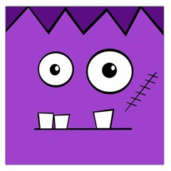 Halloween Frankenstein - Purple Large Satin Scarf (square) by Valentinaart