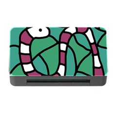 Purple Snake  Memory Card Reader With Cf by Valentinaart