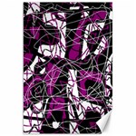 Purple, white, black abstract art Canvas 20  x 30   19.62 x28.9  Canvas - 1