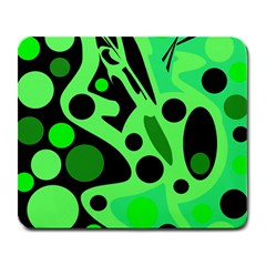 Green Abstract Decor Large Mousepads by Valentinaart