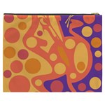 Orange and blue decor Cosmetic Bag (XXXL)  Back