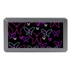 Purple Butterflies Pattern Memory Card Reader (mini) by Valentinaart