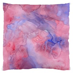 Galaxy Cotton Candy Pink And Blue Watercolor  Large Flano Cushion Case (one Side) by CraftyLittleNodes