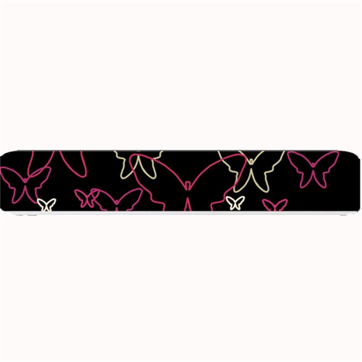 Pink neon butterflies Small Bar Mats