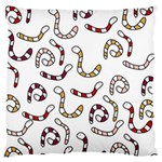 Cute worms Large Cushion Case (Two Sides) Front