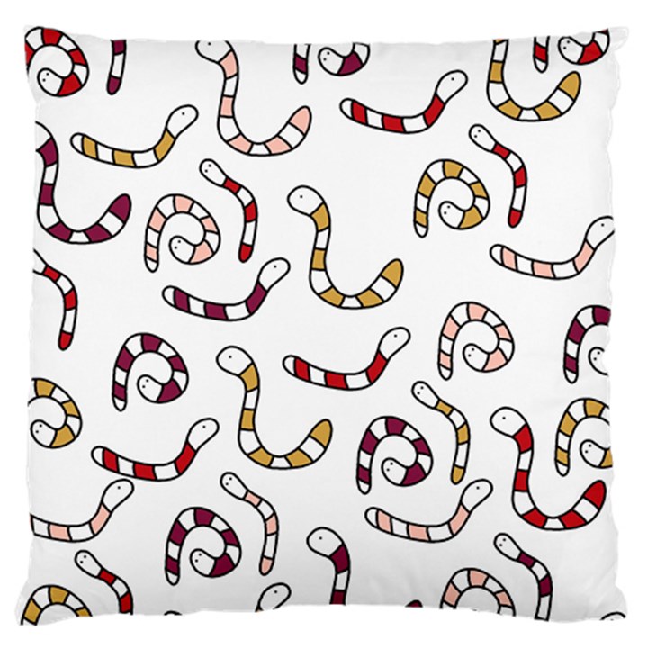 Cute worms Large Cushion Case (Two Sides)