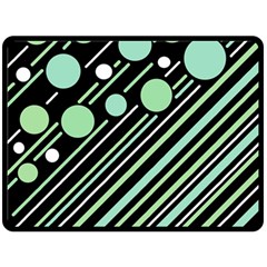 Green Transformaton Double Sided Fleece Blanket (large)  by Valentinaart