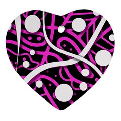 Purple Harmony Heart Ornament (2 Sides) by Valentinaart