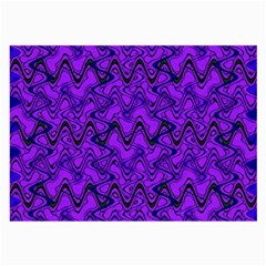 Purple Wavey Squiggles Large Glasses Cloth by BrightVibesDesign