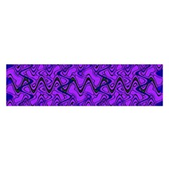 Purple Wavey Squiggles Satin Scarf (oblong) by BrightVibesDesign