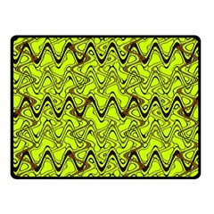 Yellow Wavey Squiggles Fleece Blanket (small) by BrightVibesDesign