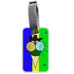 Ice Cream Cat Luggage Tags (two Sides) by Valentinaart