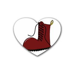 Boot Heart Coaster (4 Pack)  by Valentinaart