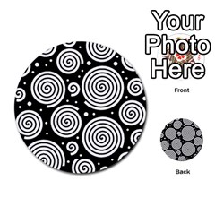 Black And White Hypnoses Multi-purpose Cards (round)  by Valentinaart