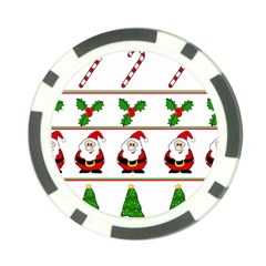 Christmas Pattern Poker Chip Card Guards (10 Pack)  by Valentinaart