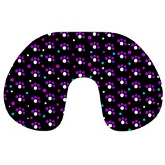 Purple Dots Pattern Travel Neck Pillows by Valentinaart