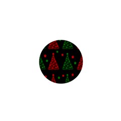 Decorative Christmas Trees Pattern 1  Mini Magnets by Valentinaart