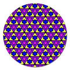 Triangles And Honeycombs Pattern                                                                                                   			magnet 5  (round) by LalyLauraFLM