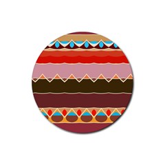 Waves And Other Shapes                                                                                                    			rubber Round Coaster (4 Pack) by LalyLauraFLM