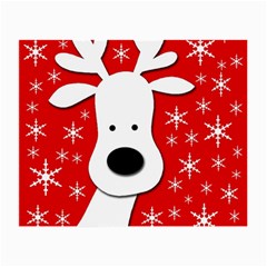 Christmas Reindeer - Red Small Glasses Cloth