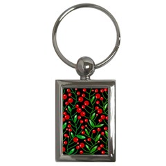 Red Christmas Berries Key Chains (rectangle)  by Valentinaart